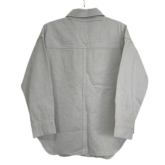 Oat New York Misty Green Denim Shirt Jacket Shacket NWT Small - Picture 6 of 6